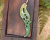 Manaia carved from Flower Jade Pounamu - NZ Greenstone