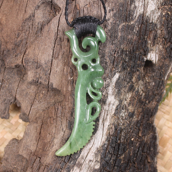 Manaia carved from Kawakawa Pounamu - NZ Greenstone