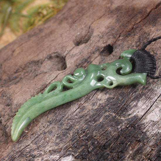 Manaia carved from Kawakawa Pounamu - NZ Greenstone