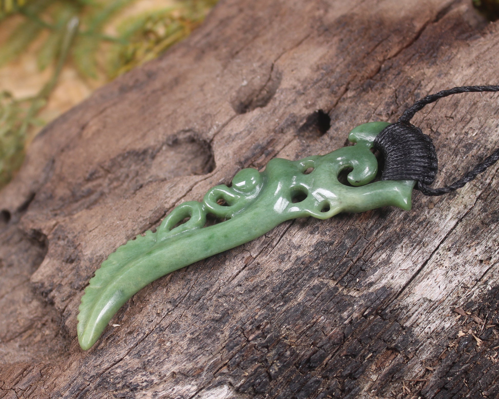 Manaia carved from Kawakawa Pounamu - NZ Greenstone