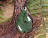 Hei Matau or Fish Hook carved from Hapopo Pounamu - NZ Greenstone
