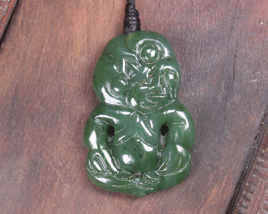 Hapopo Pounamu Hei Tiki - NZ Greenstone