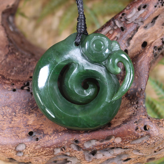 Koropepe carved from Kawakawa Pounamu - NZ Greenstone
