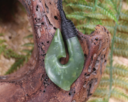 Hei Matau carved from Hapopo Pounamu - NZ Greenstone