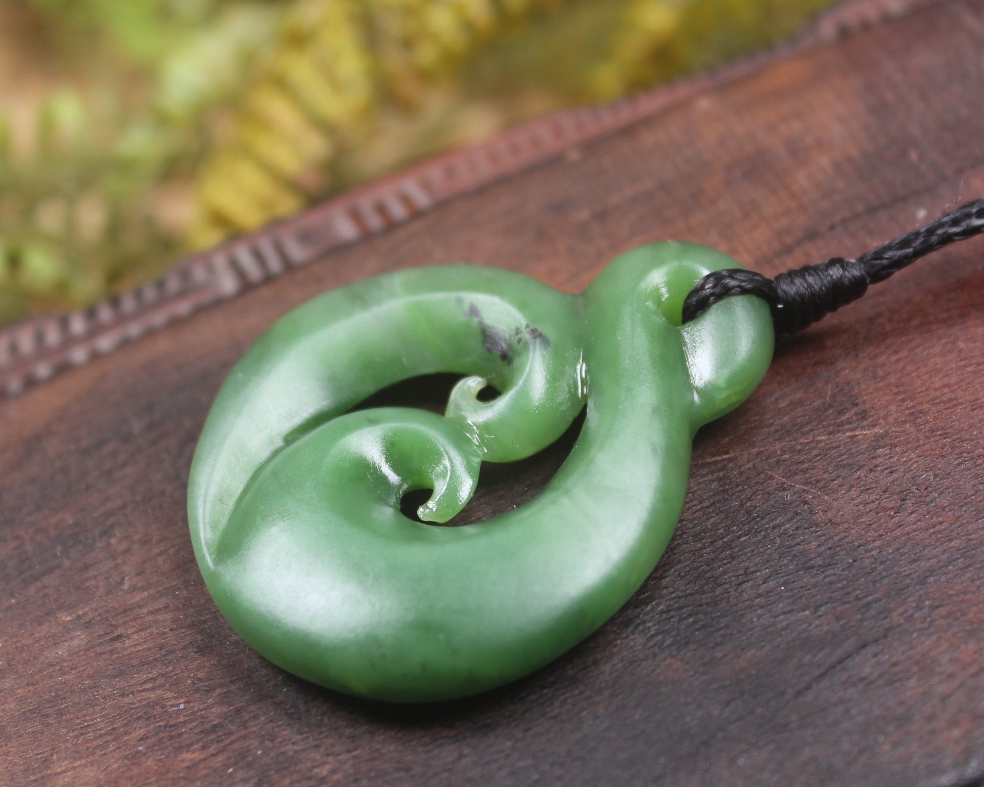 Koru carved from Hapopo Pounamu - NZ Greenstone