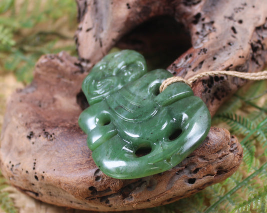 Hei Tiki carved from Hapopo Pounamu - NZ Greenstone