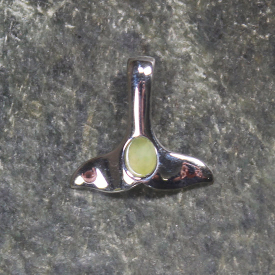 Hapopo Pounamu pendant set in Sterling Silver - NZ Greenstone