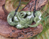 Manaia pendant carved from NZ Serpentine