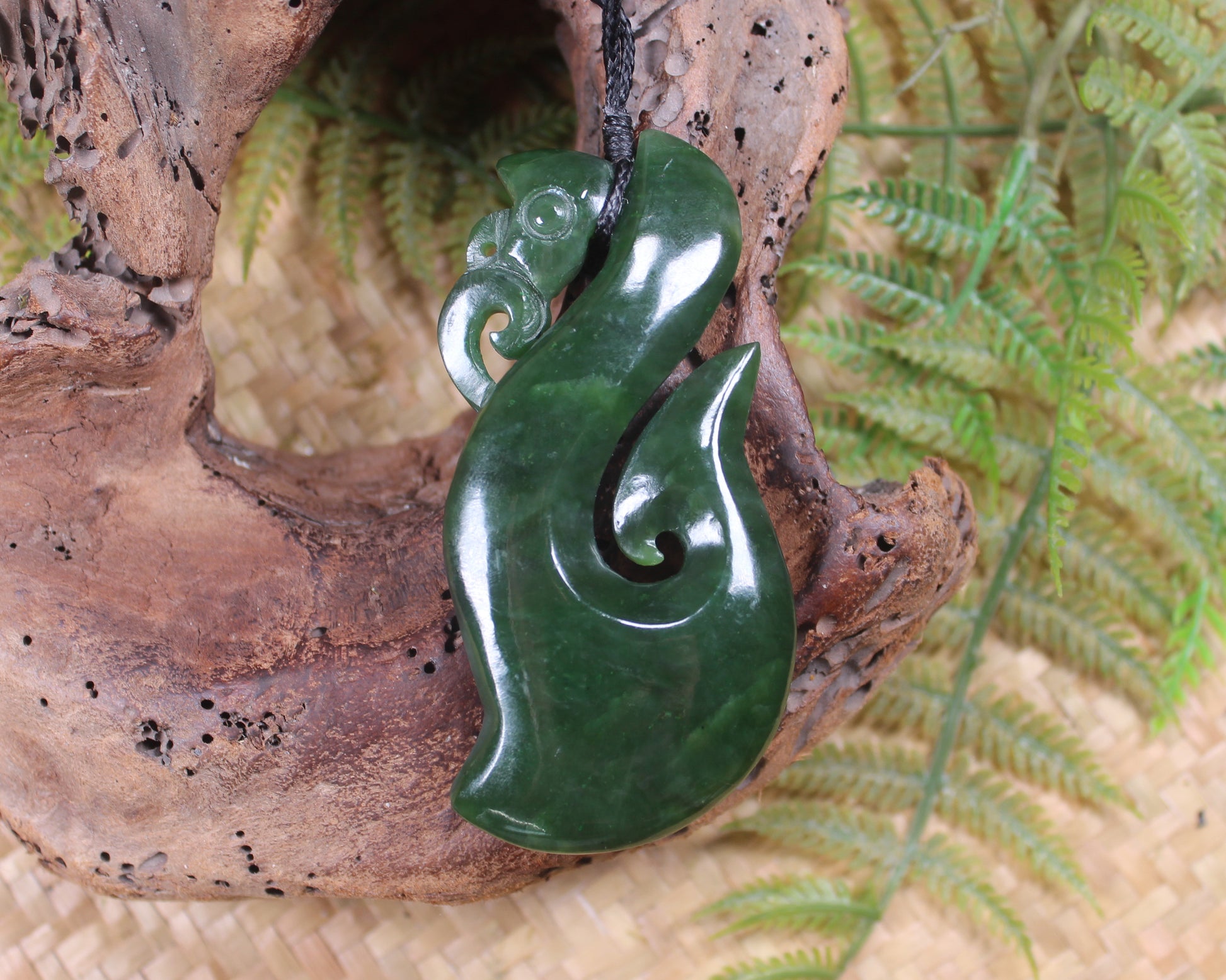 Manaia carved from Kawakawa Pounamu - NZ Greenstone