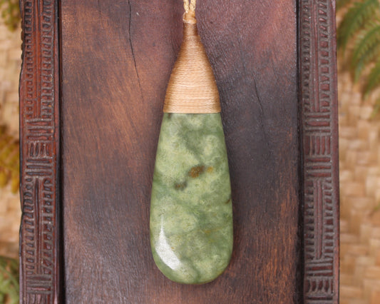 Flower Jade Pounamu Roimata Pendant - NZ Greenstone