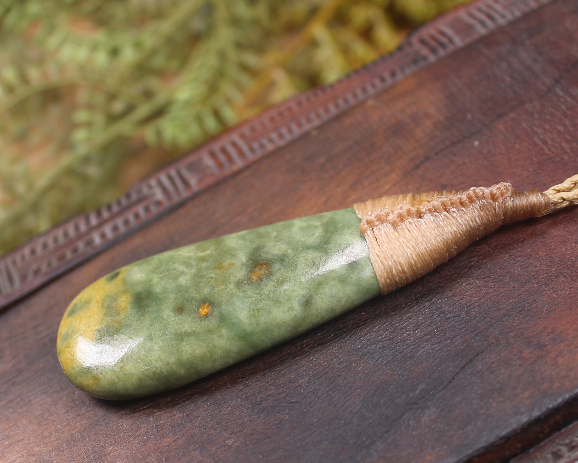 Flower Jade Pounamu Roimata Pendant - NZ Greenstone