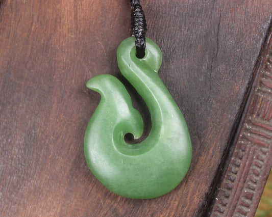 Whale tail carved from Hapopo Pounamu - NZ Greenstone