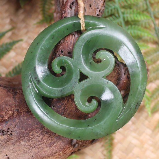 Koru carved from Hapopo Pounamu - NZ Greenstone