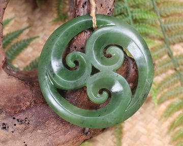 Koru carved from Hapopo Pounamu - NZ Greenstone