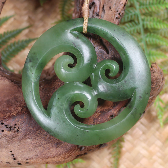 Koru carved from Hapopo Pounamu - NZ Greenstone