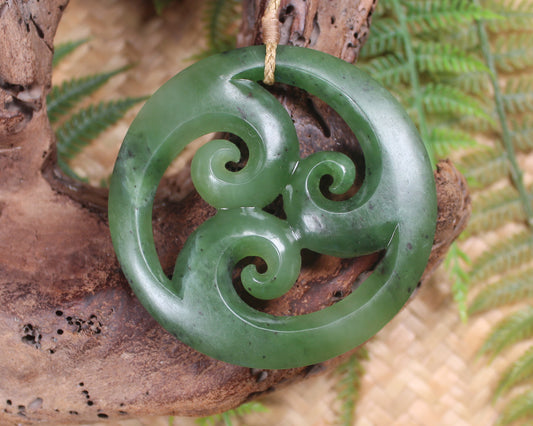 Koru carved from Hapopo Pounamu - NZ Greenstone