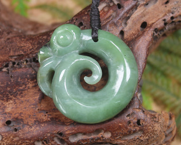 Koropepe carved from Inanga Pounamu - NZ Greenstone