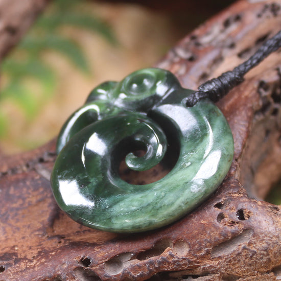 Koropepe carved from Kawakawa Pounamu - NZ Greenstone