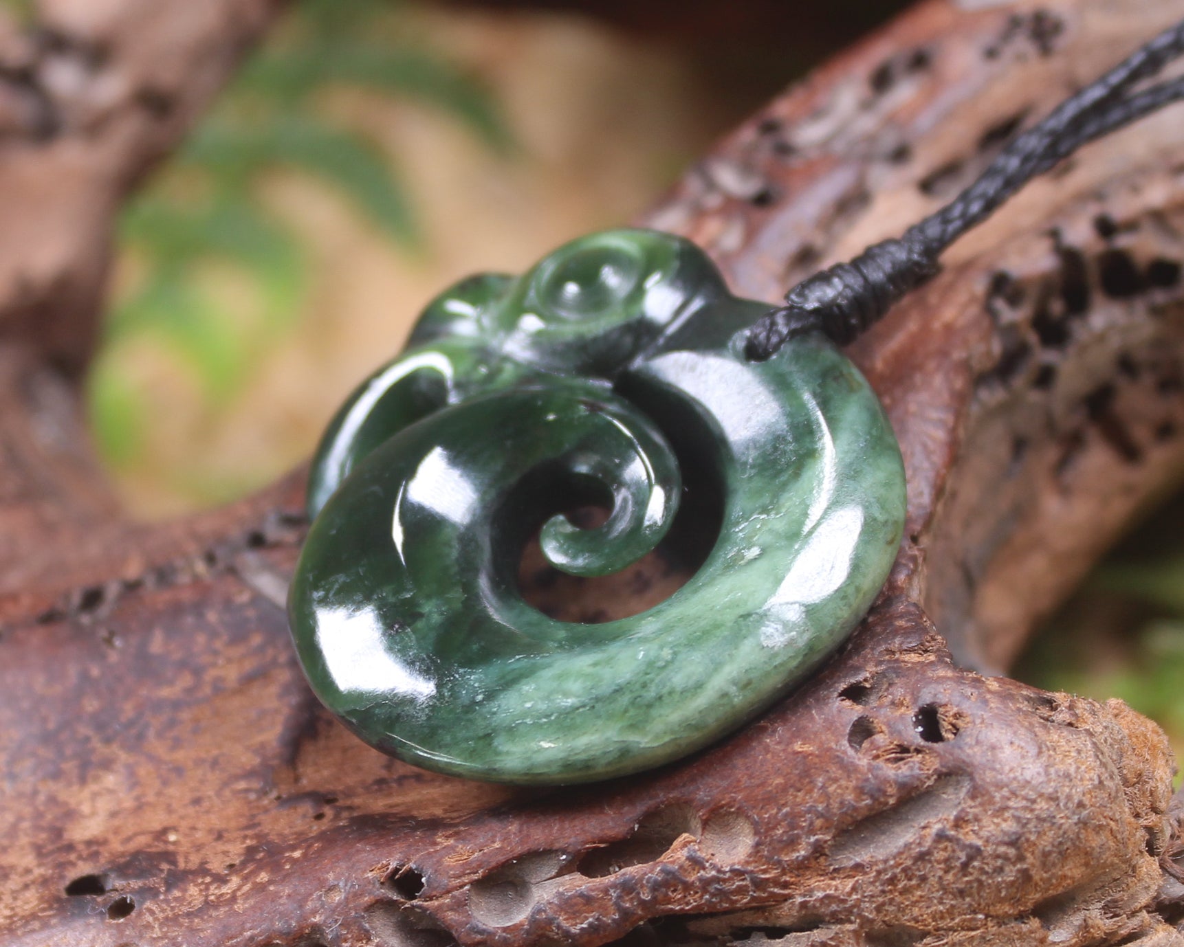Koropepe carved from Kawakawa Pounamu - NZ Greenstone