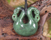 Pekapeka Pendant carved from Hapopo Pounamu - NZ Greenstone