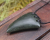 Taniwha Tooth or Niho carved from Rimu Pounamu - NZ Greenstone