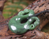 Pekapeka Pendant carved from Hapopo Pounamu - NZ Greenstone