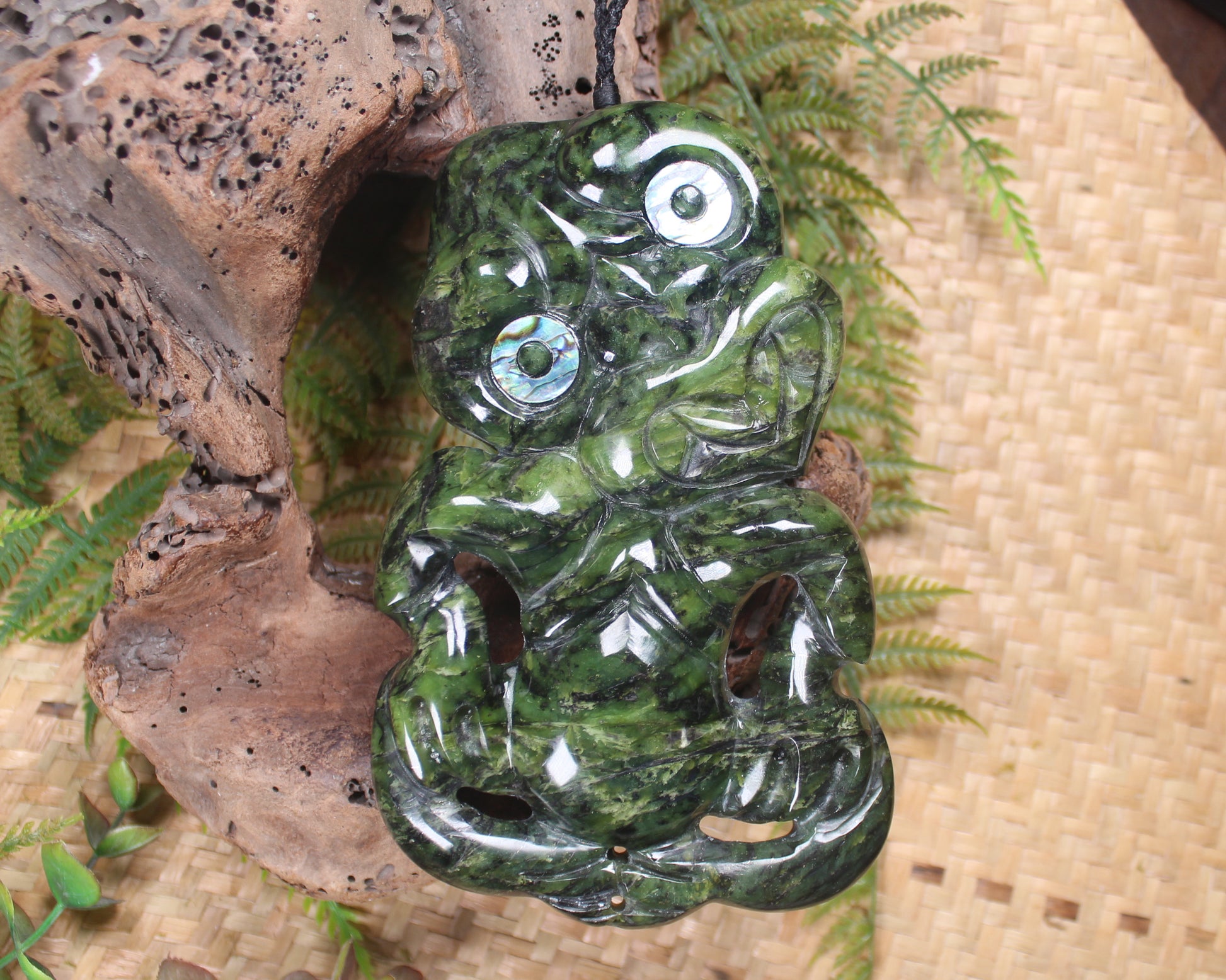 Douglas Creek Pounamu Hei Tiki - NZ Greenstone