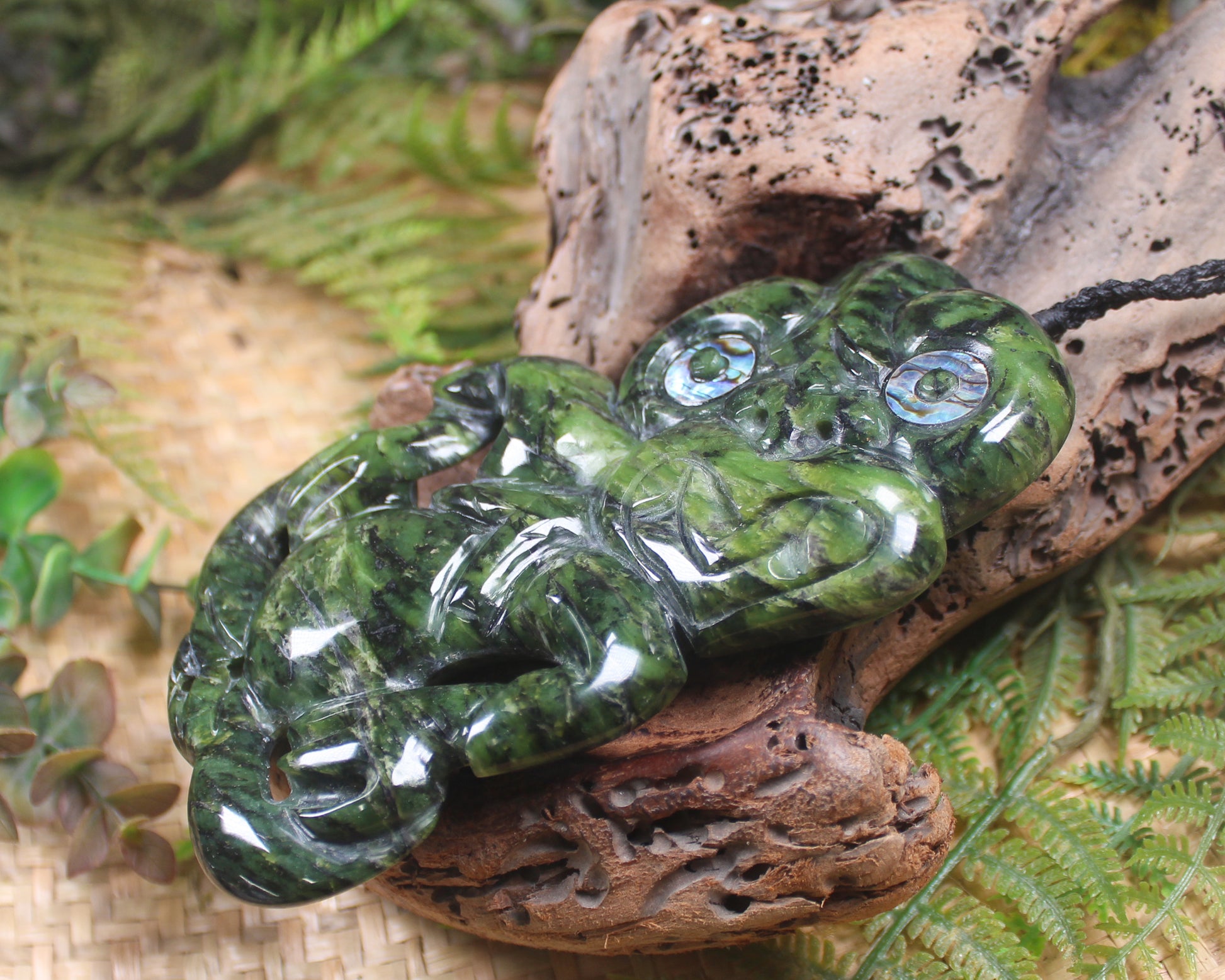Douglas Creek Pounamu Hei Tiki - NZ Greenstone