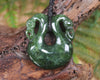 Pekapeka Pendant carved from Kawakawa Pounamu - NZ Greenstone