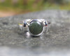 Sterling Silver Hapopo Pounamu Ring - NZ Greenstone