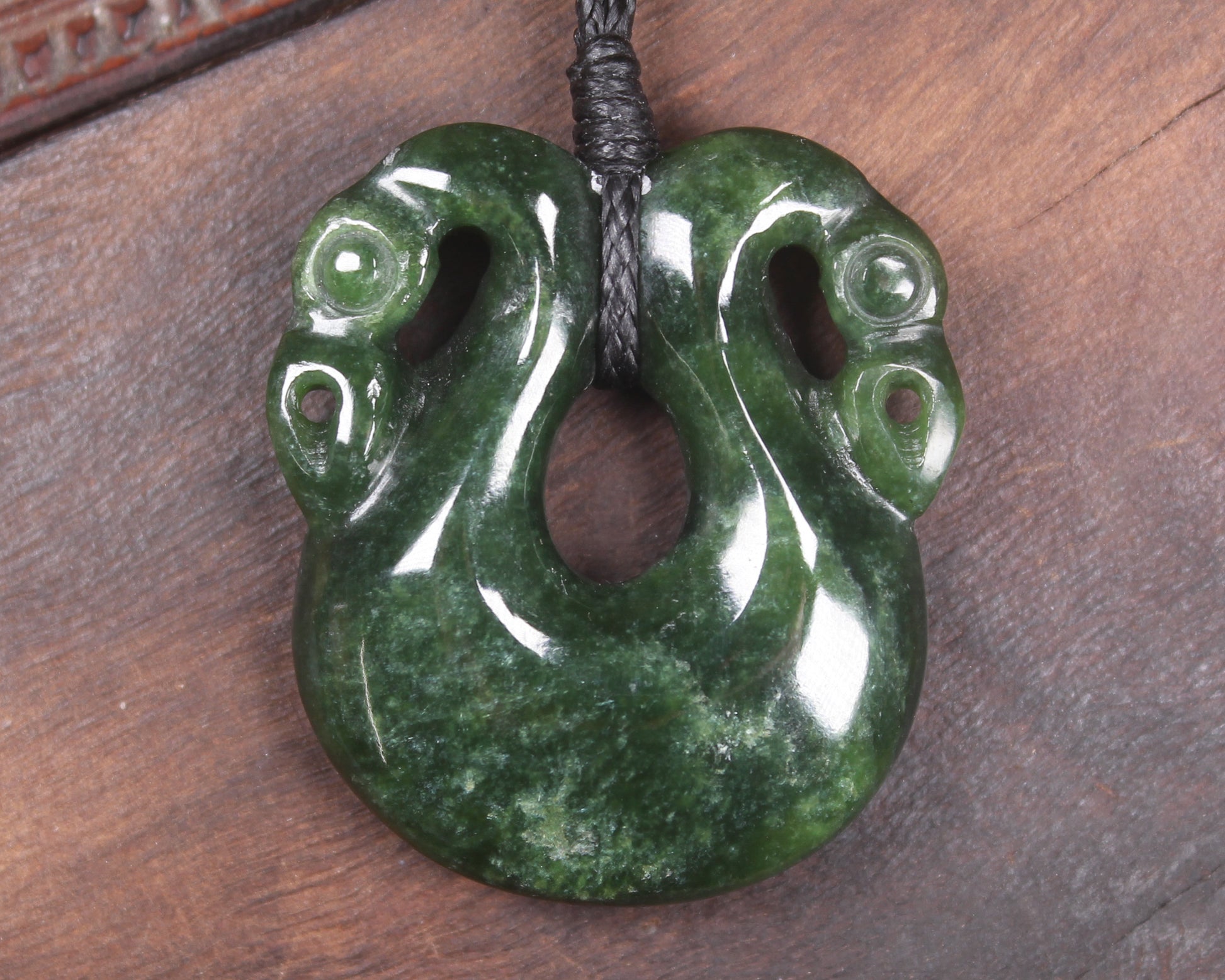 Pekapeka Pendant carved from Kawakawa Pounamu - NZ Greenstone