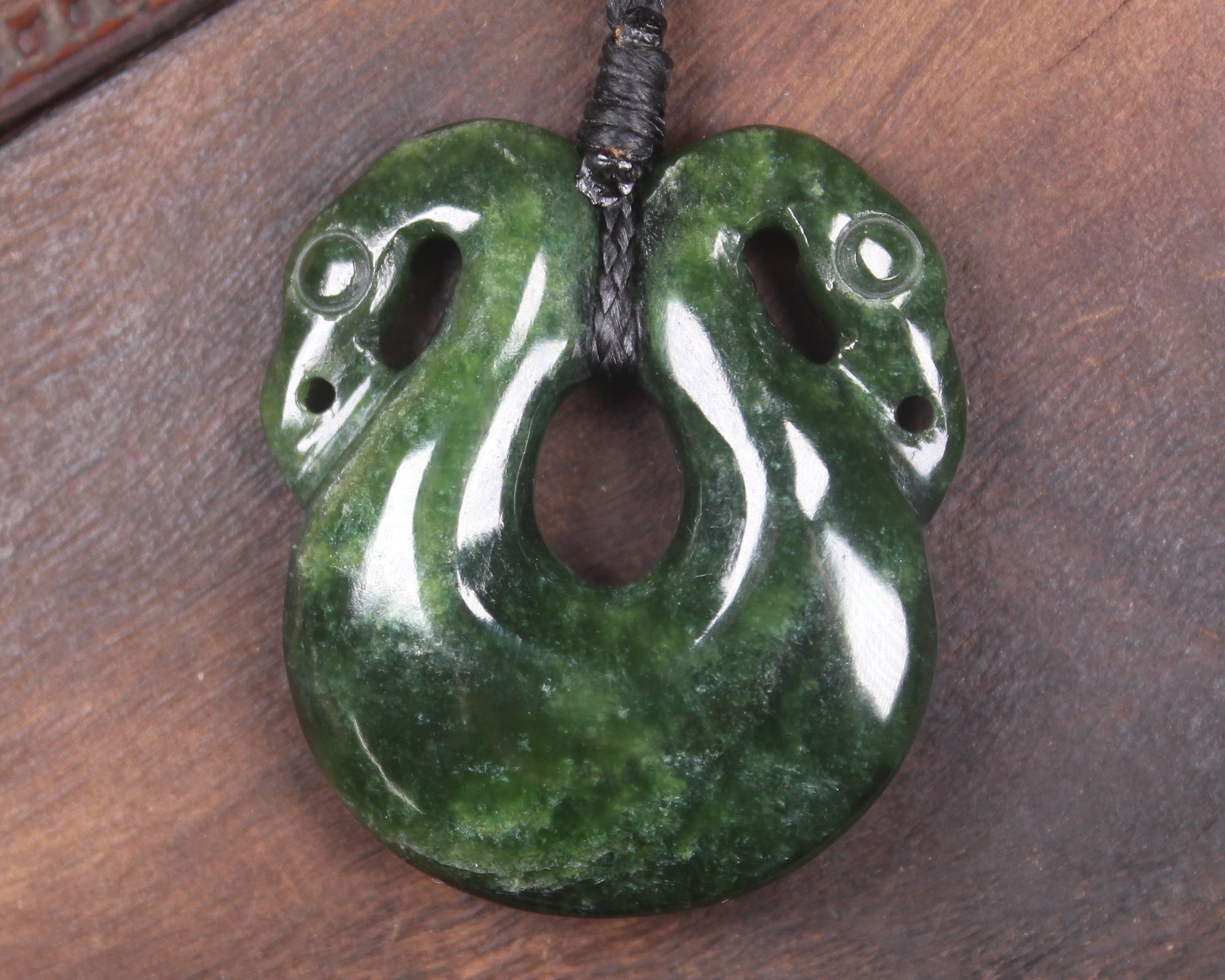 Pekapeka Pendant carved from Kawakawa Pounamu - NZ Greenstone