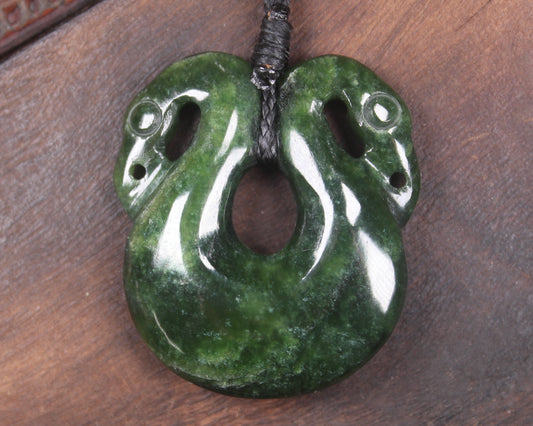 Pekapeka Pendant carved from Kawakawa Pounamu - NZ Greenstone