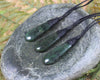 Roimata Teardrop carved from Rimu Pounamu - NZ Greenstone