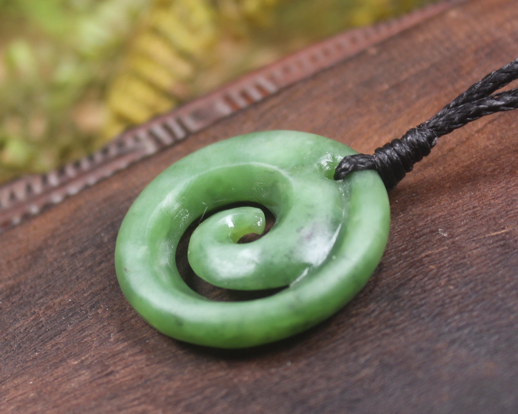 Koru carved from Hapopo Pounamu - NZ Greenstone