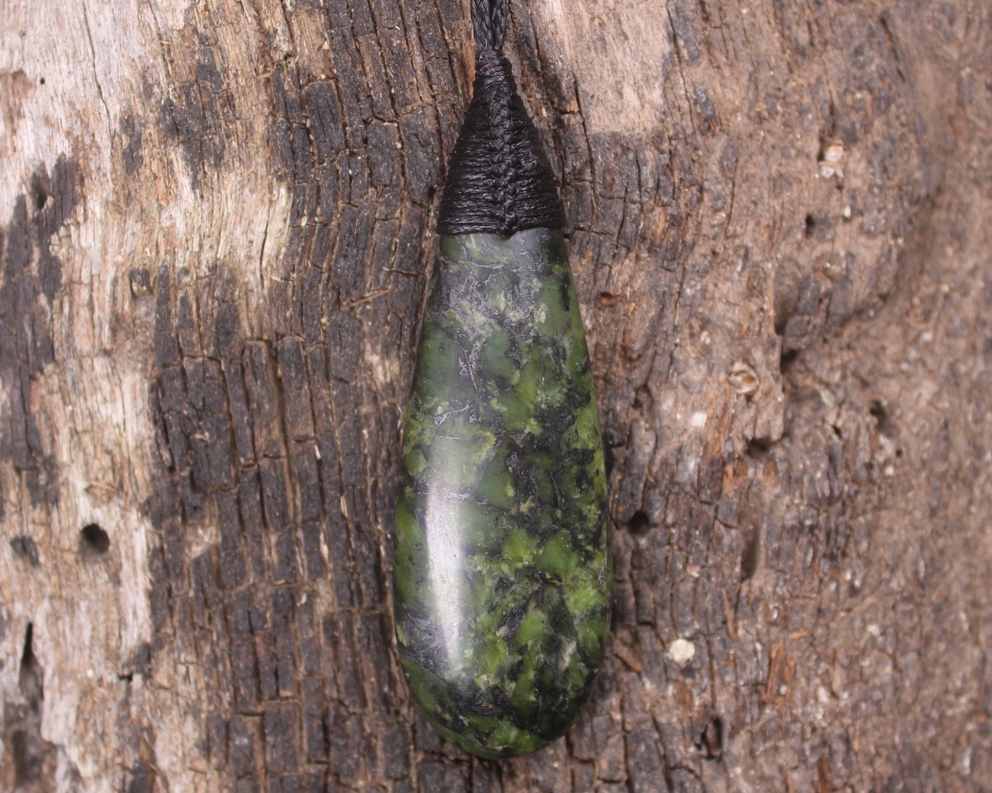 Roimata Teardrop carved from Douglas Creek Pounamu - NZ Greenstone