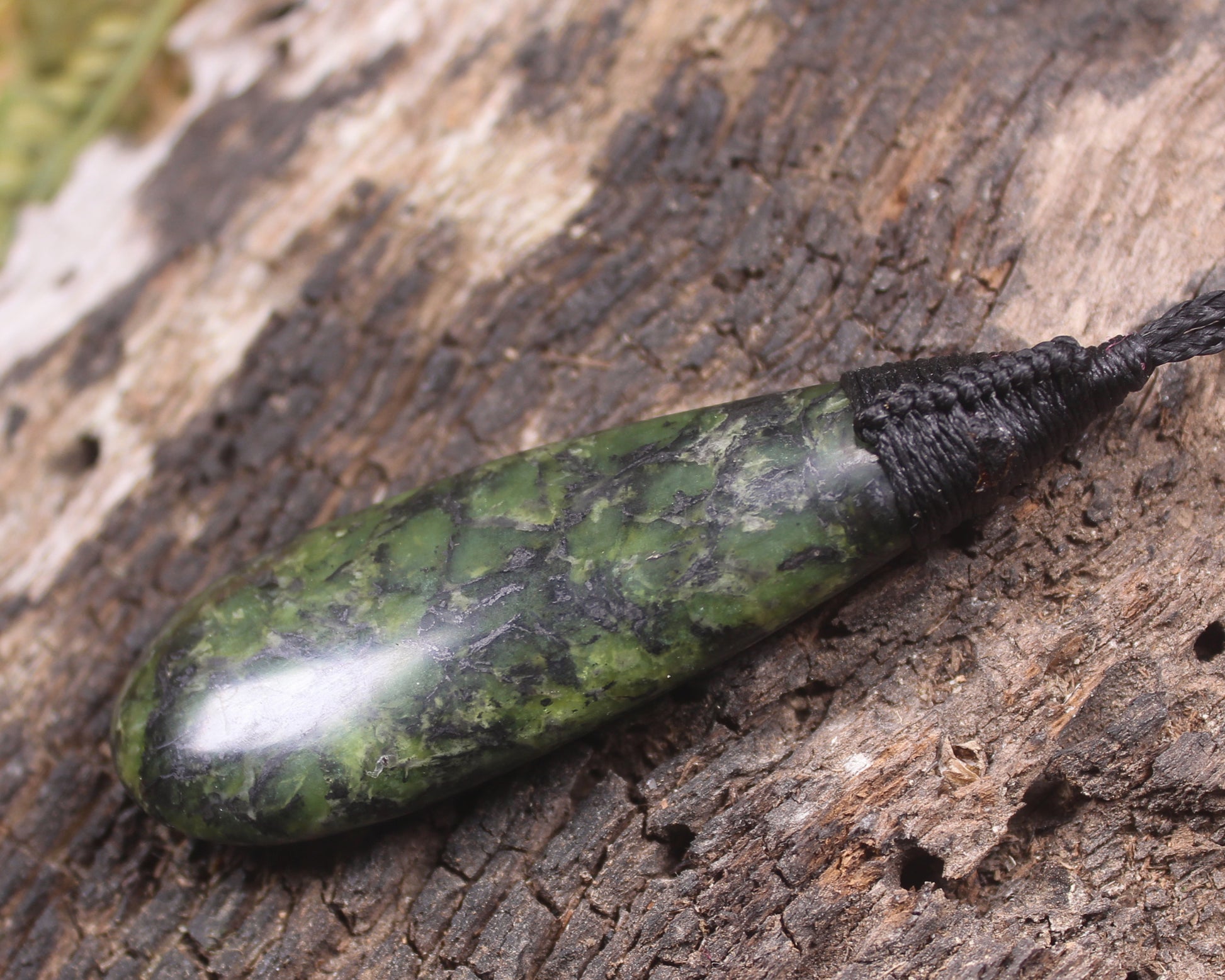 Roimata Teardrop carved from Douglas Creek Pounamu - NZ Greenstone