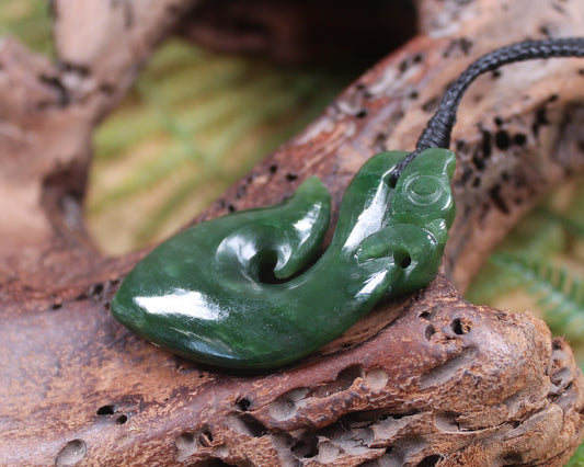 Manaia carved from Kawakawa Pounamu - NZ Greenstone