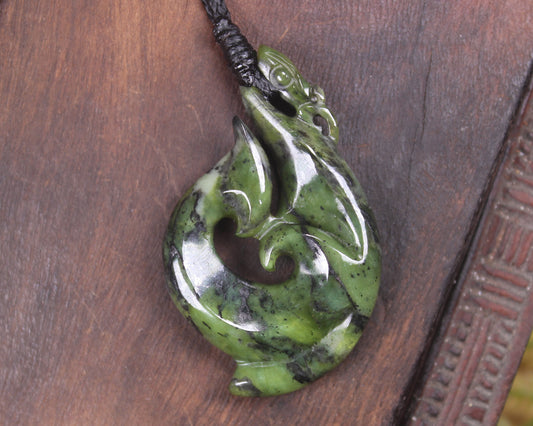 Douglas Creek Pounamu Manaia pendant - NZ Greenstone