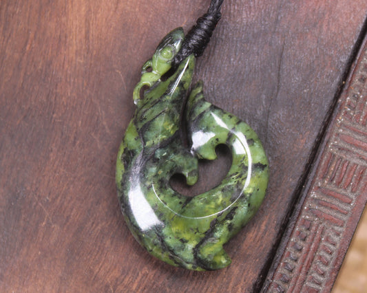 Douglas Creek Pounamu Manaia pendant - NZ Greenstone