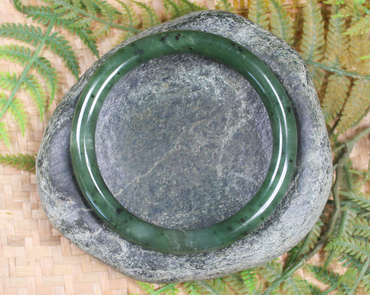Bangle carved from Hapopo Pounamu - NZ Greenstone