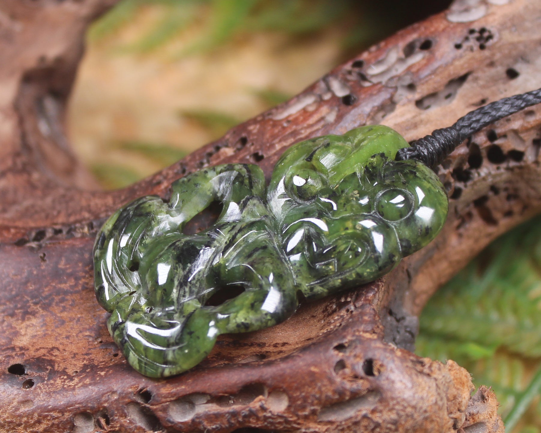 Douglas Creek Pounamu Hei Tiki - NZ Greenstone