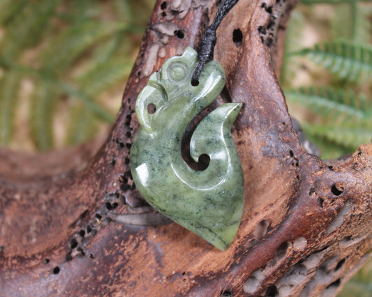 Manaia pendant carved from NZ Serpentine