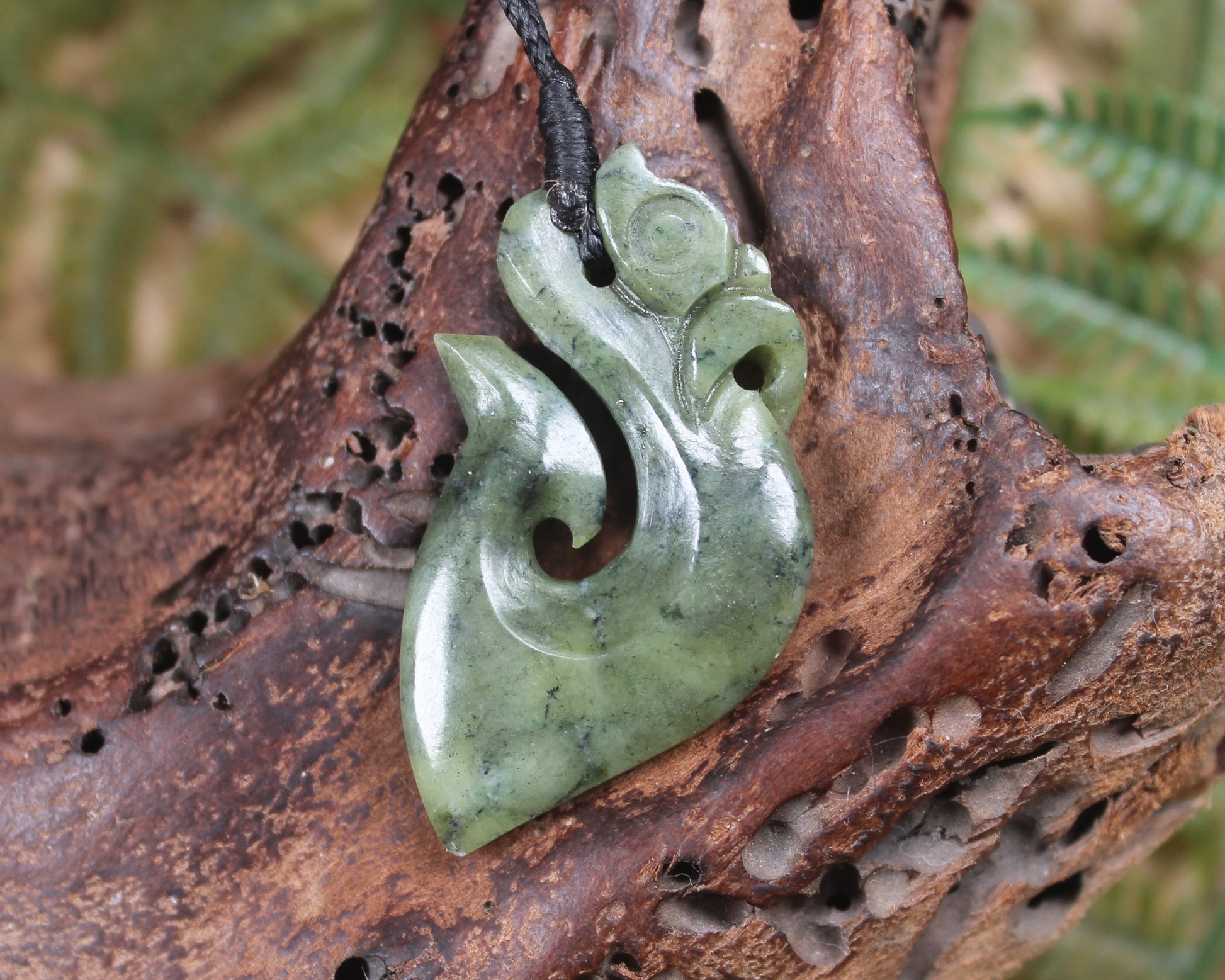 Manaia pendant carved from NZ Serpentine