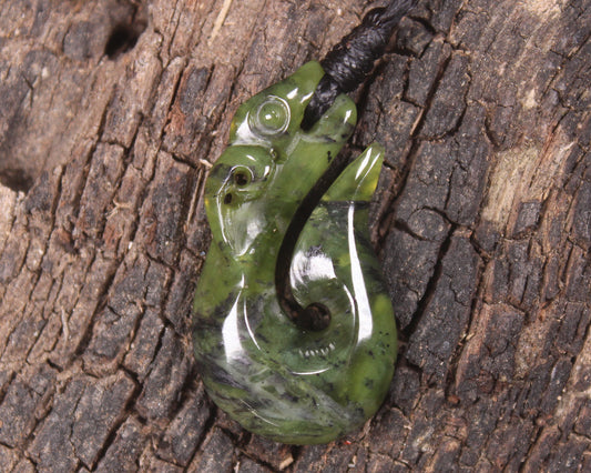 Douglas Creek Pounamu Manaia pendant - NZ Greenstone