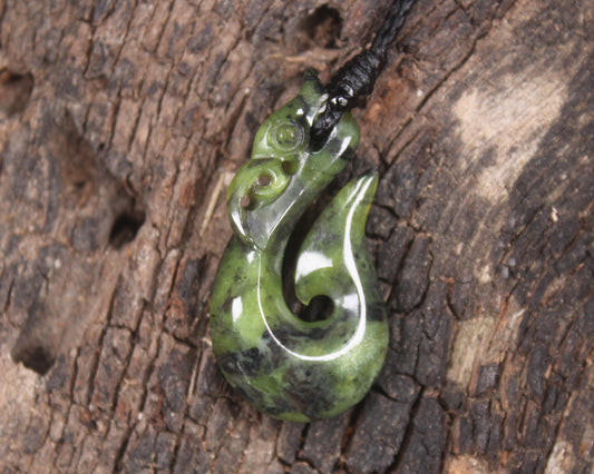 Douglas Creek Pounamu Manaia pendant - NZ Greenstone