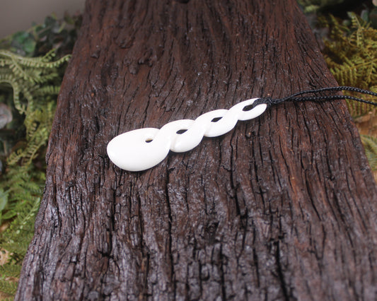 Pikorua or Twist carved from NZ Beef Bone