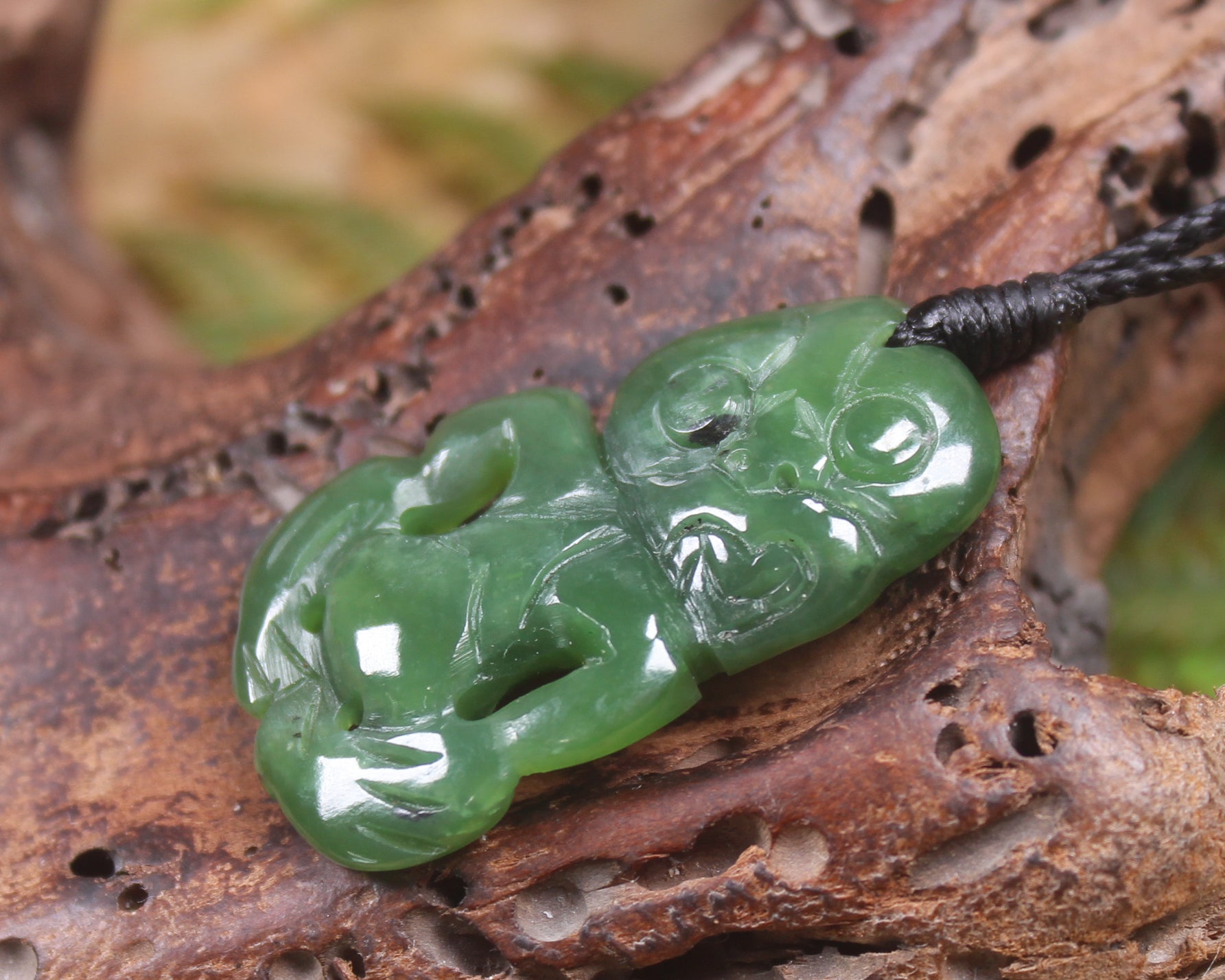 Hapopo Pounamu Hei Tiki - NZ Greenstone