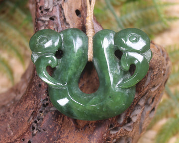 Pekapeka Pendant carved from Hapopo Pounamu - NZ Greenstone
