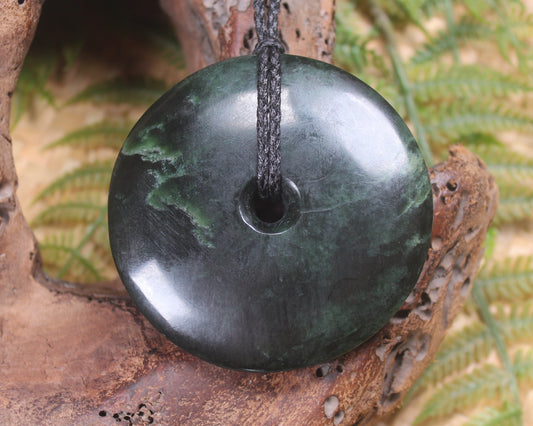 Porowhita or Pi Stone carved from Kawakawa Pounamu - NZ Greenstone